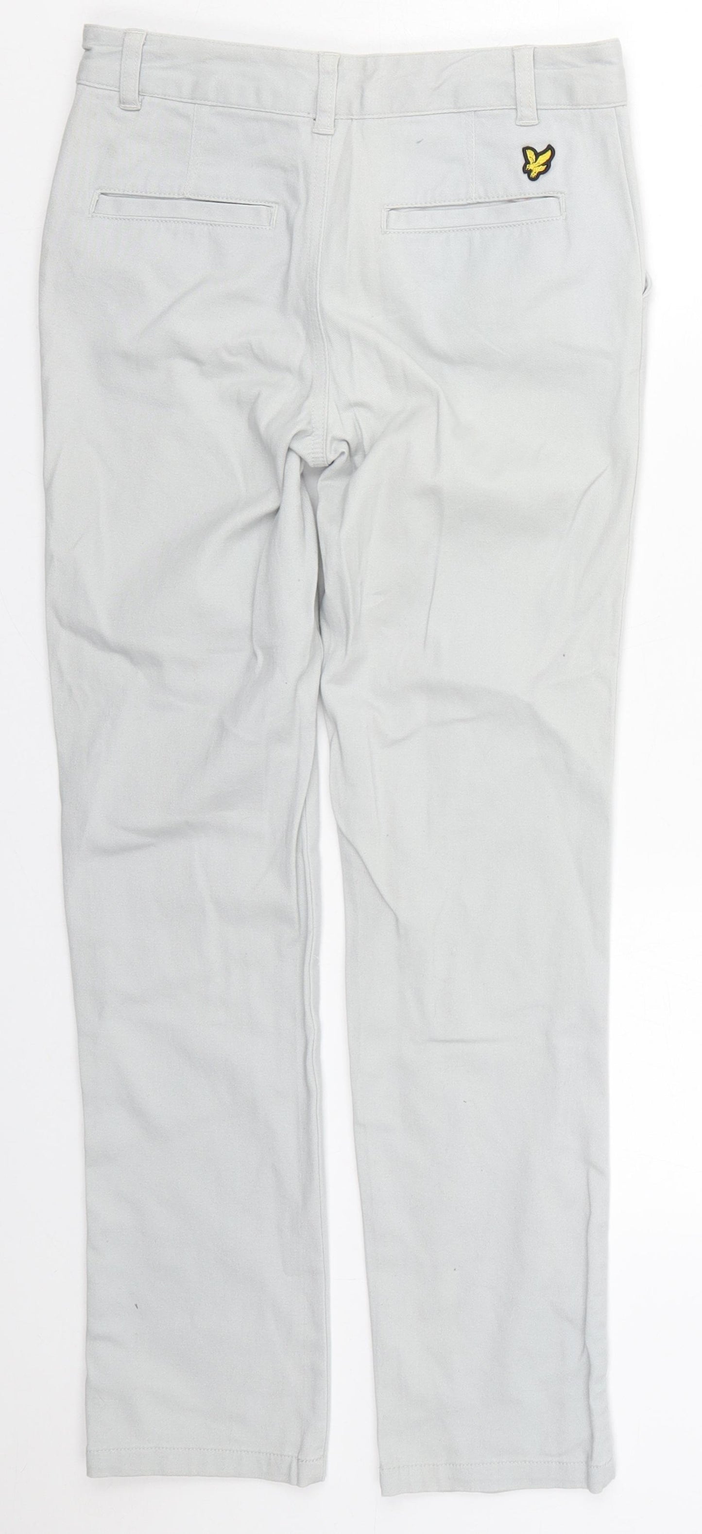 Lyle & Scott Boys Grey  Cotton Chino Trousers Size 12-13 Years  Regular Button