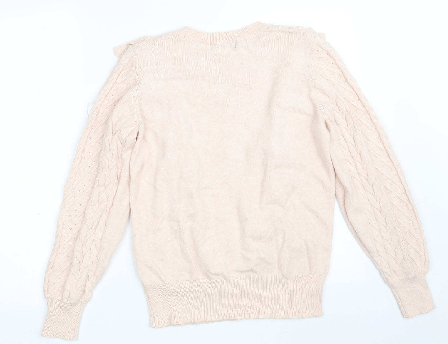 F&F Womens Pink Round Neck  Viscose Pullover Jumper Size 10