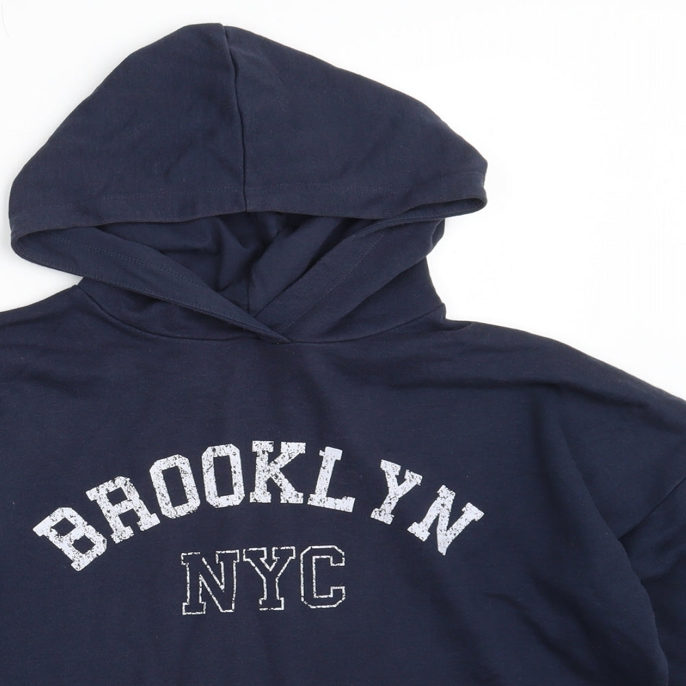 F&F Womens Blue  Polyester Pullover Hoodie Size 14   - Brooklyn