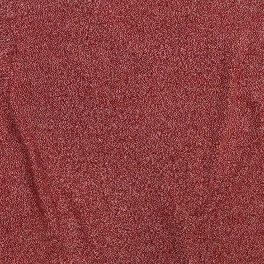 Marks and Spencer Mens Red V-Neck  Acrylic Pullover Jumper Size L
