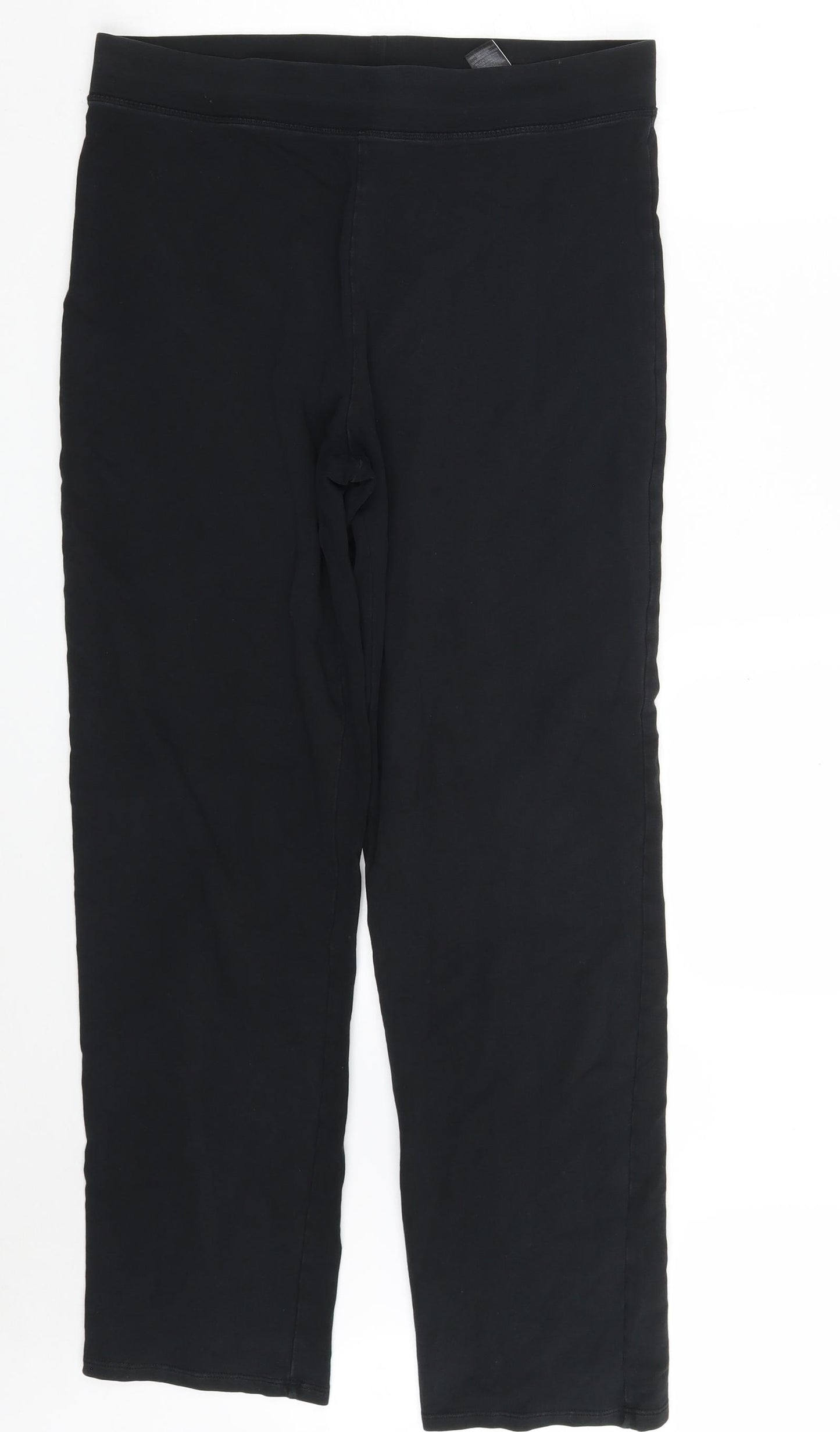 Marks and Spencer Womens Black  Cotton Bloomer Trousers Size 14 L29 in Regular