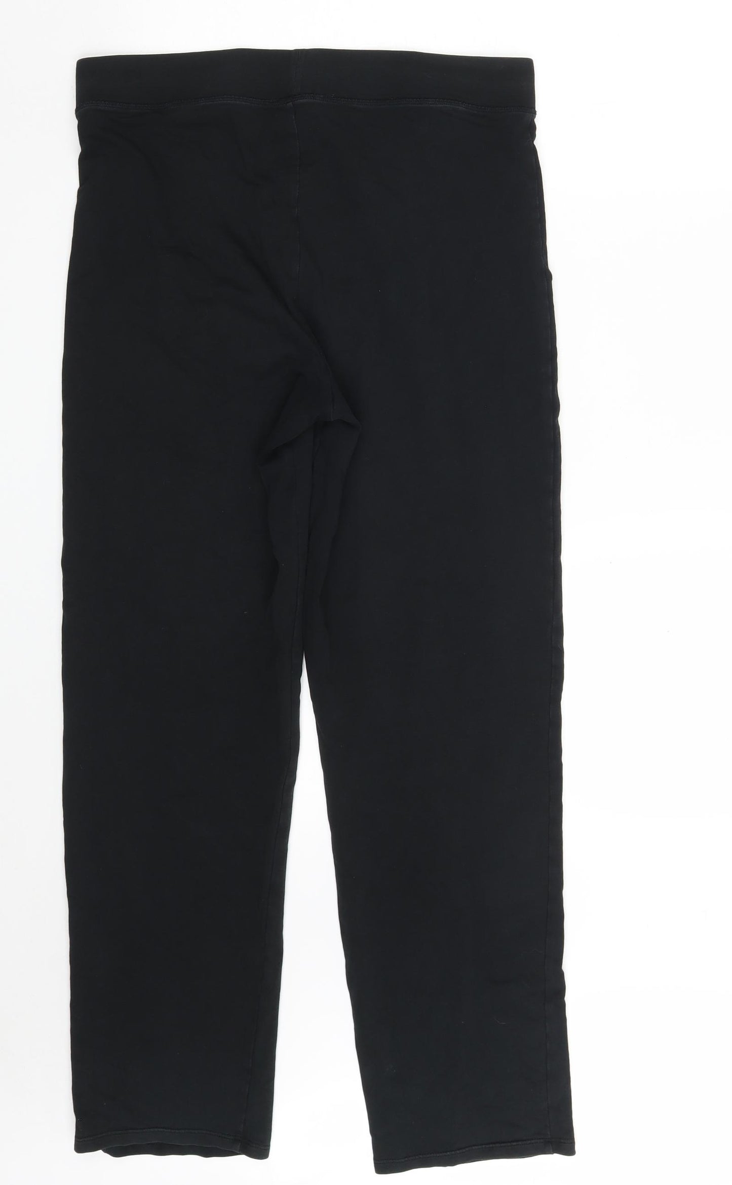Marks and Spencer Womens Black  Cotton Bloomer Trousers Size 14 L29 in Regular