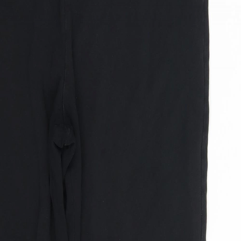 Marks and Spencer Womens Black  Cotton Bloomer Trousers Size 14 L29 in Regular