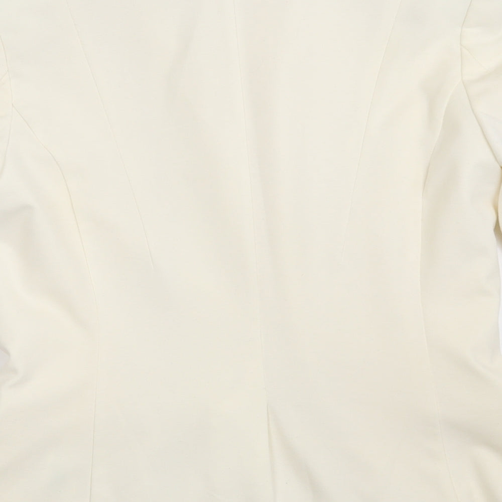 H&M Womens Ivory   Jacket Blazer Size 10  Button
