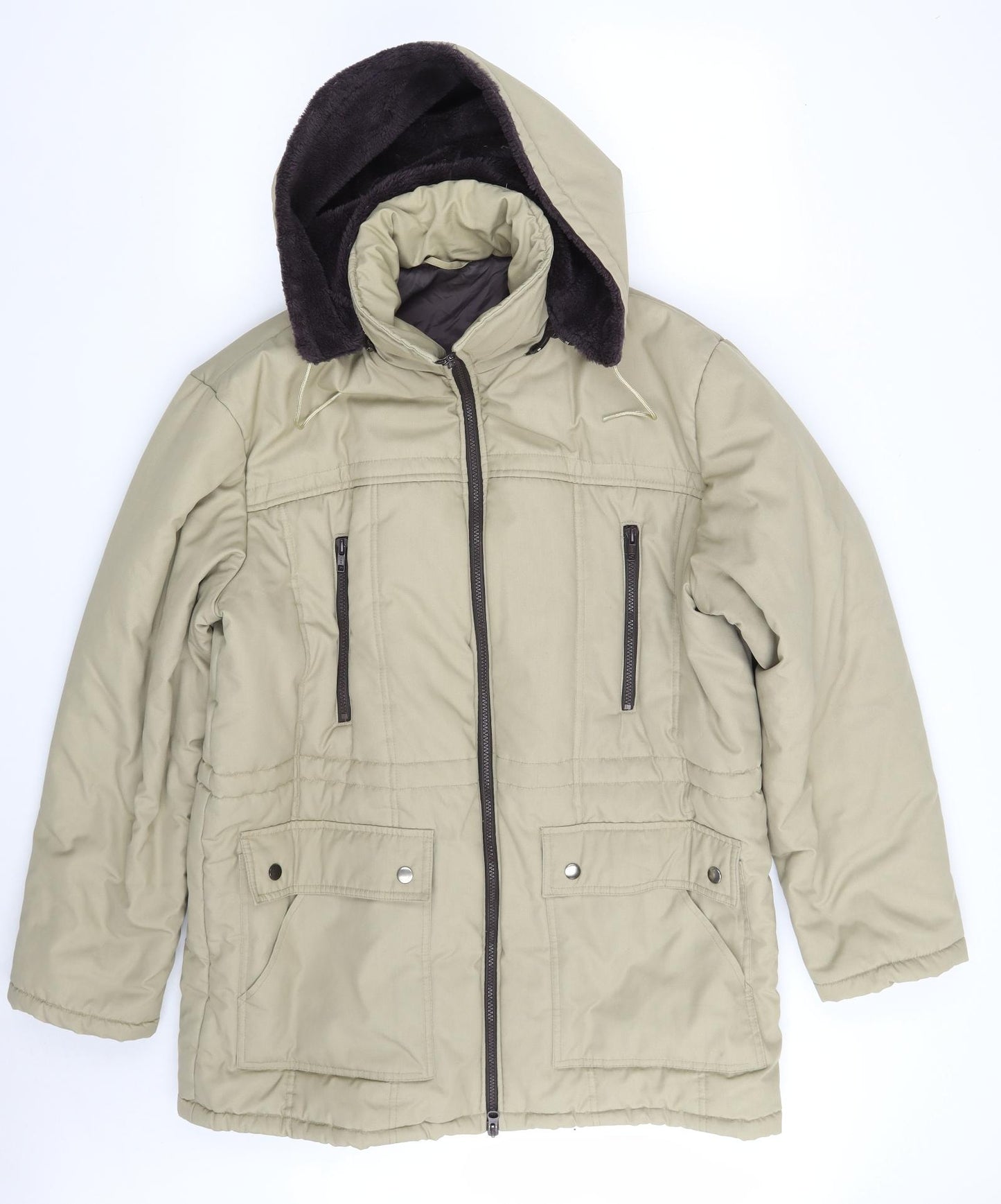 C&A Mens Beige   Jacket Coat Size M  Zip
