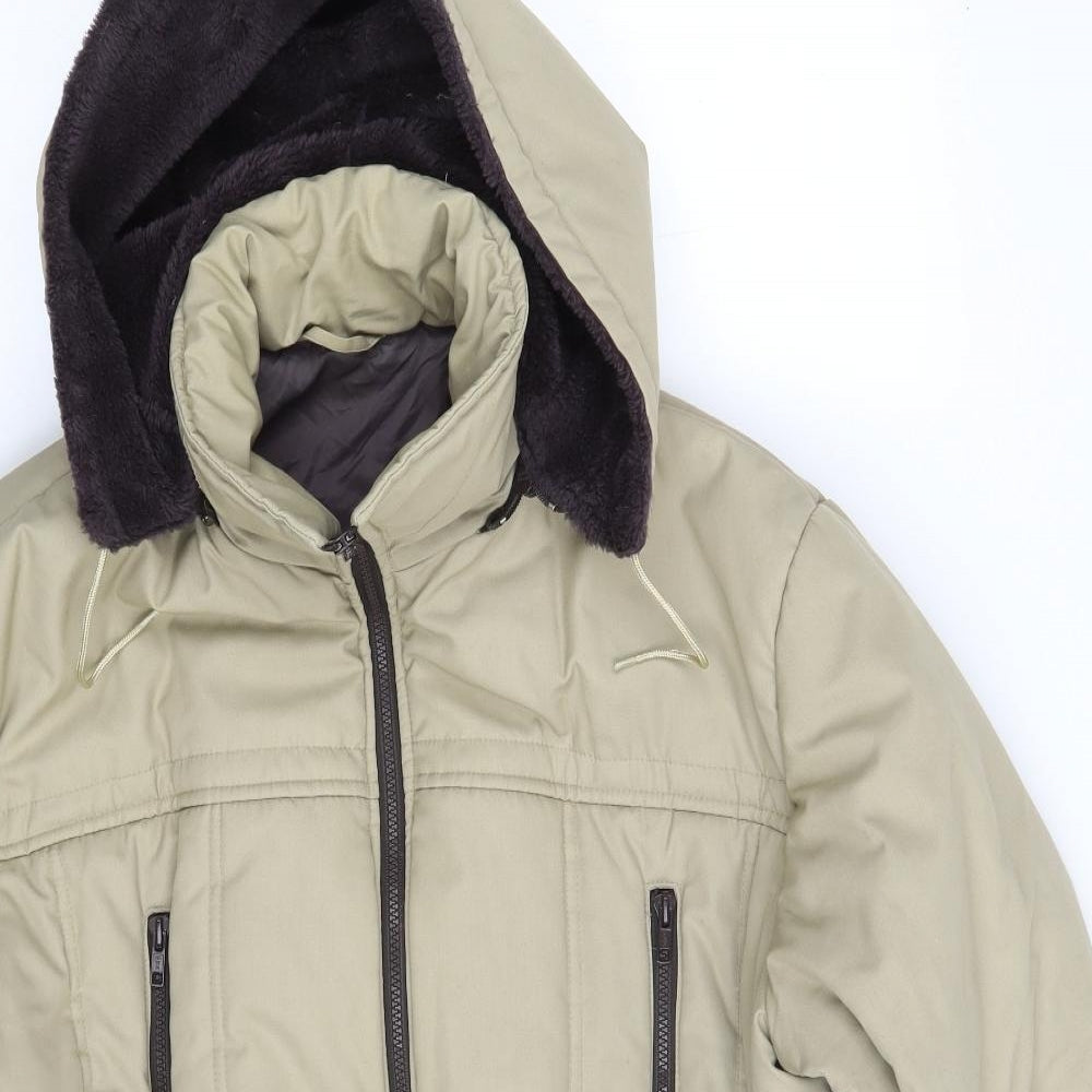 C&A Mens Beige   Jacket Coat Size M  Zip
