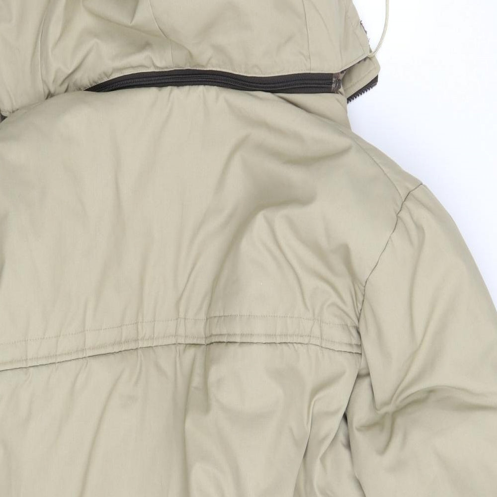 C&A Mens Beige   Jacket Coat Size M  Zip