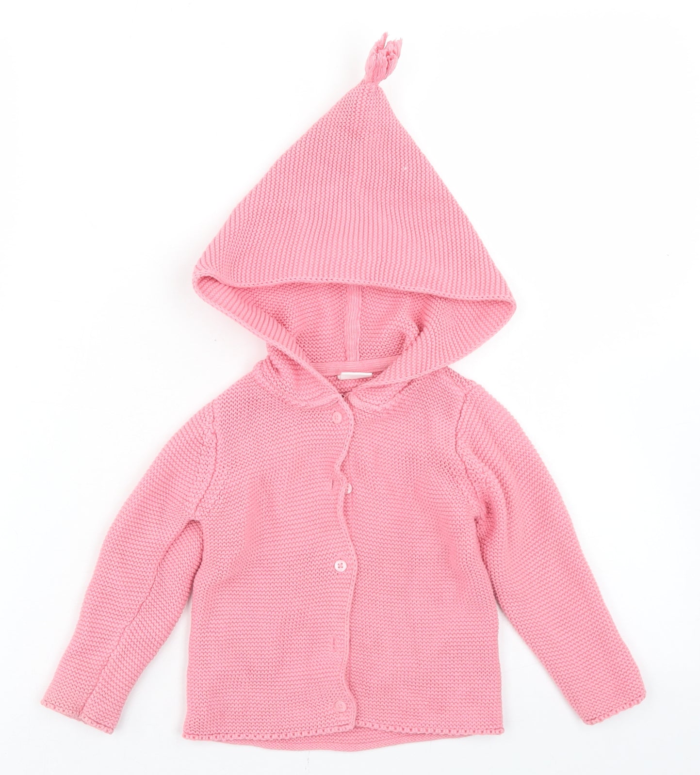 NEXT Girls Pink  Cotton Cardigan Jumper Size 9-12 Months  Button