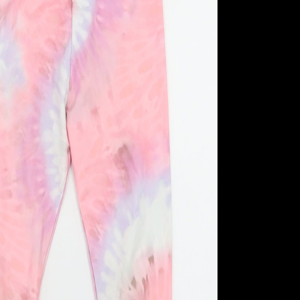 NEXT Girls Pink Tie Dye Polyester Jogger Trousers Size 8 Years  Regular  - Activewear leggings