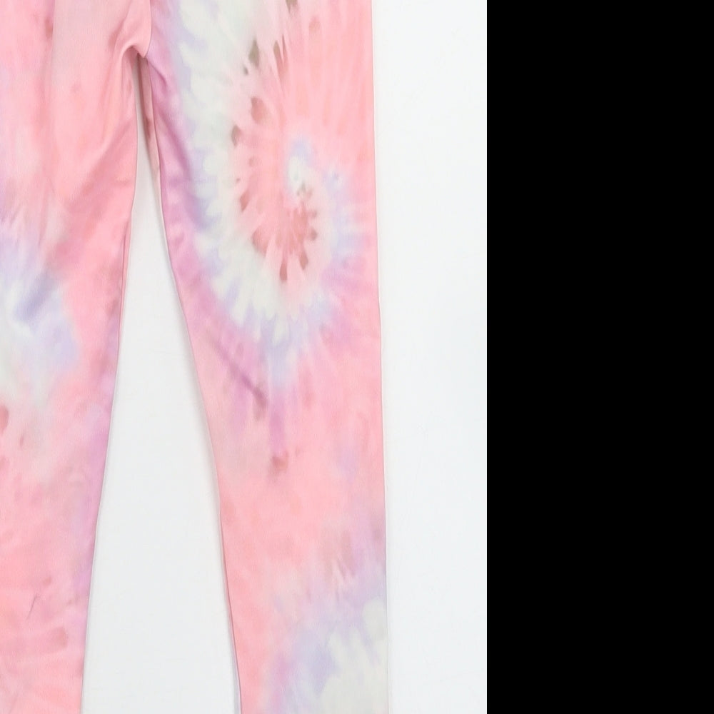 NEXT Girls Pink Tie Dye Polyester Jogger Trousers Size 8 Years  Regular  - Activewear leggings