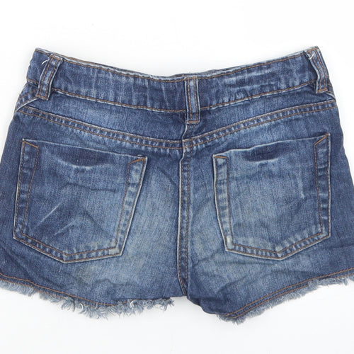 NEXT Girls Blue  Cotton Hot Pants Shorts Size 8 Years  Regular