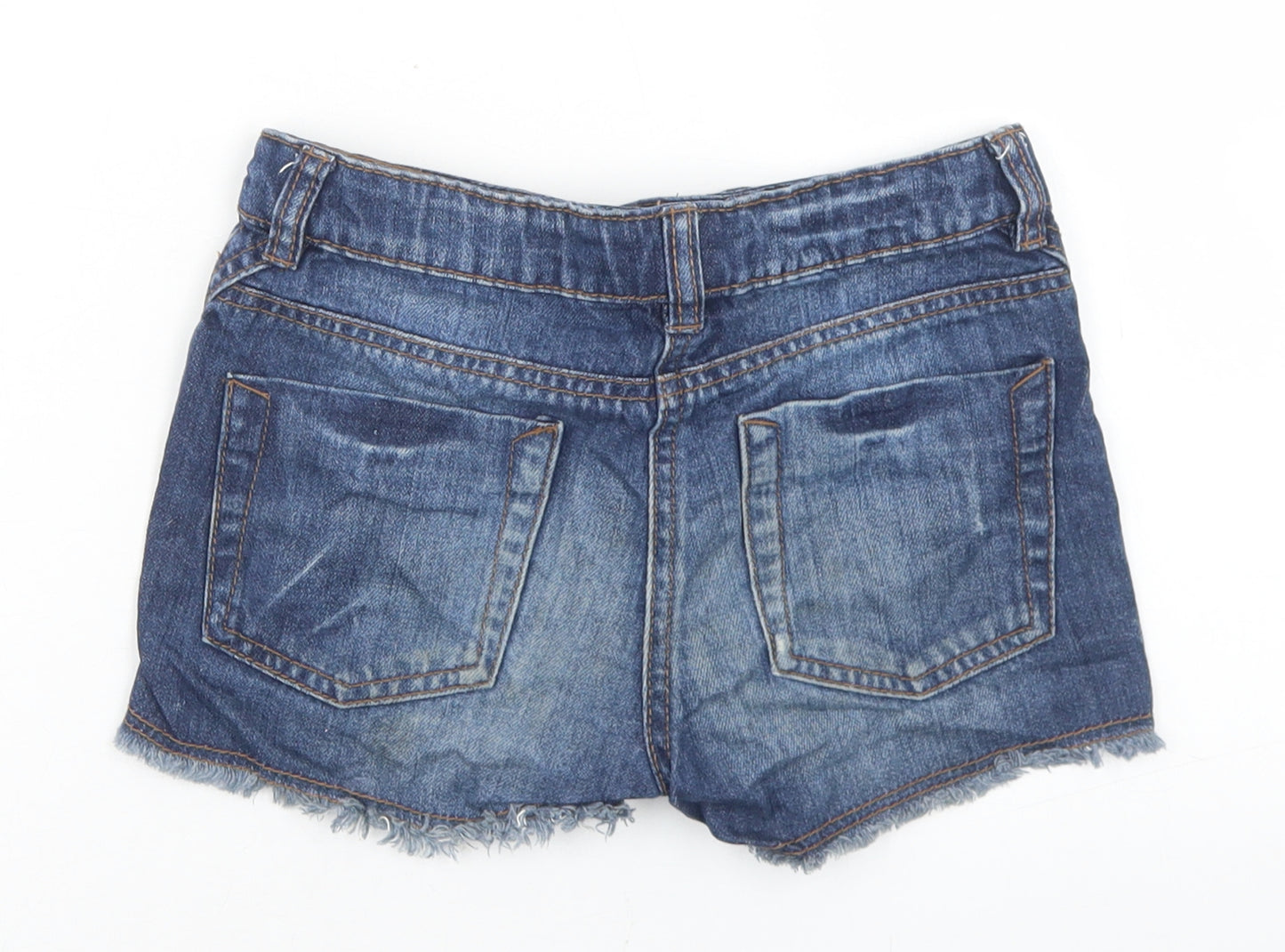 NEXT Girls Blue  Cotton Hot Pants Shorts Size 8 Years  Regular
