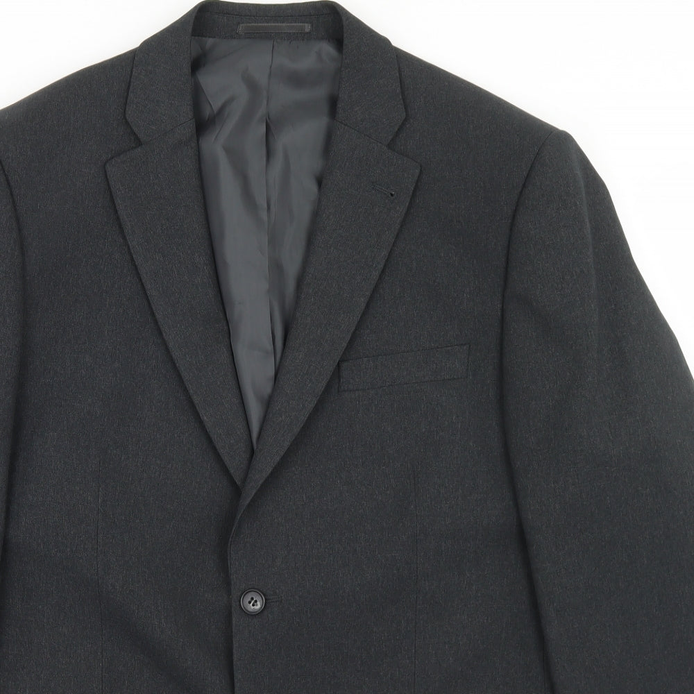 Greenwoods Mens Grey  Polyester Jacket Blazer Size 42