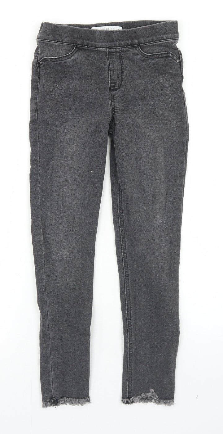 Denim Co Girls Grey  Cotton Jegging Jeans Size 8-9 Years  Regular