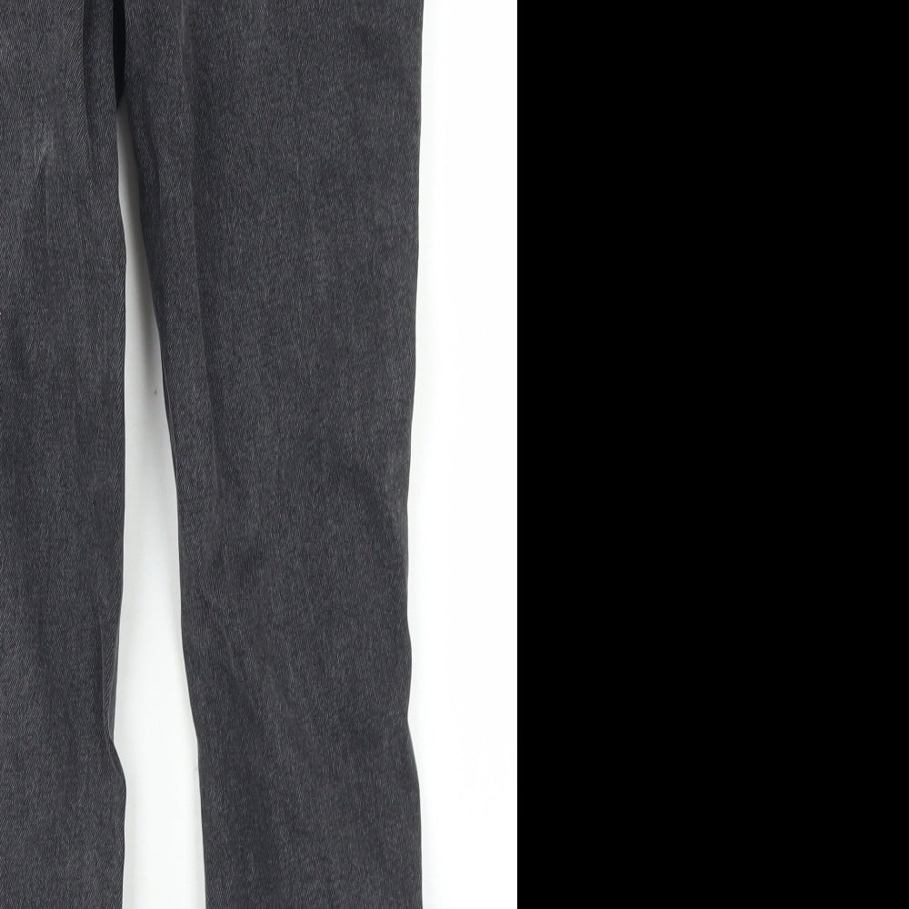 New Look Girls Grey  Cotton Straight Jeans Size 13 Years  Regular Button - Distressed Mom