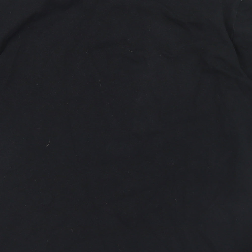Guinness Mens Black  Cotton  T-Shirt Size L Collared