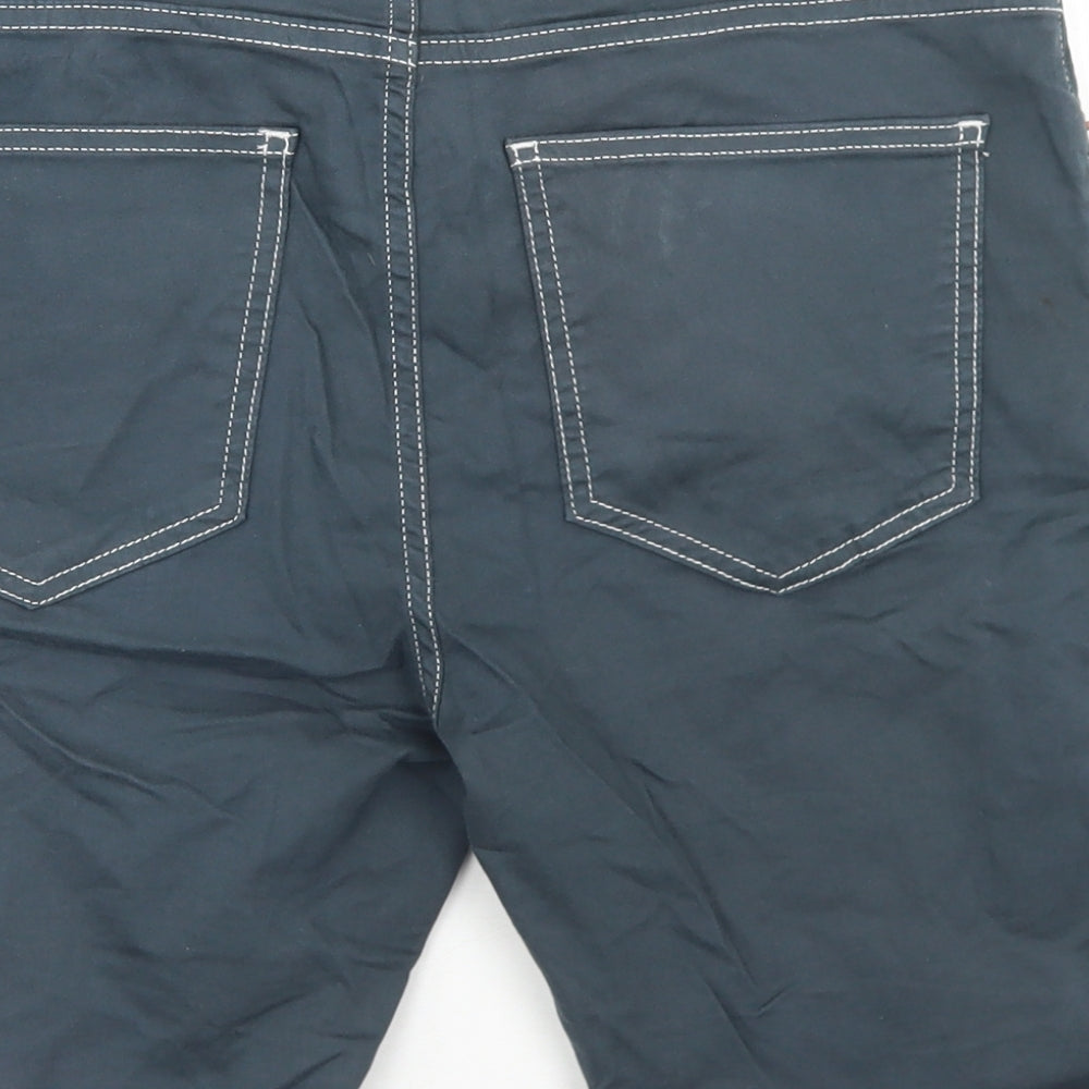 Pre Mens Blue  Cotton Chino Shorts Size 32 in L8 in Regular Button