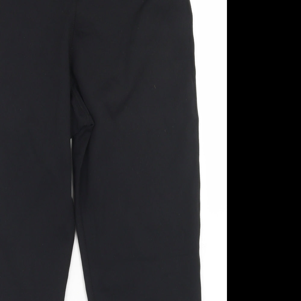USA Pro Womens Black  Nylon Cropped Leggings Size 14 L21 in Regular