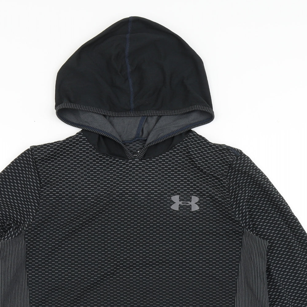 Under armour Boys Black  Polyester Pullover Hoodie Size 13 Years  Pullover