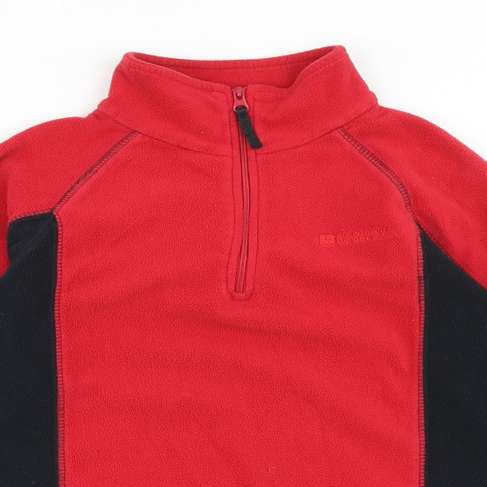 Mountain Warehouse Boys Red  100% Polyester Henley Sweatshirt Size 9-10 Years  Pullover