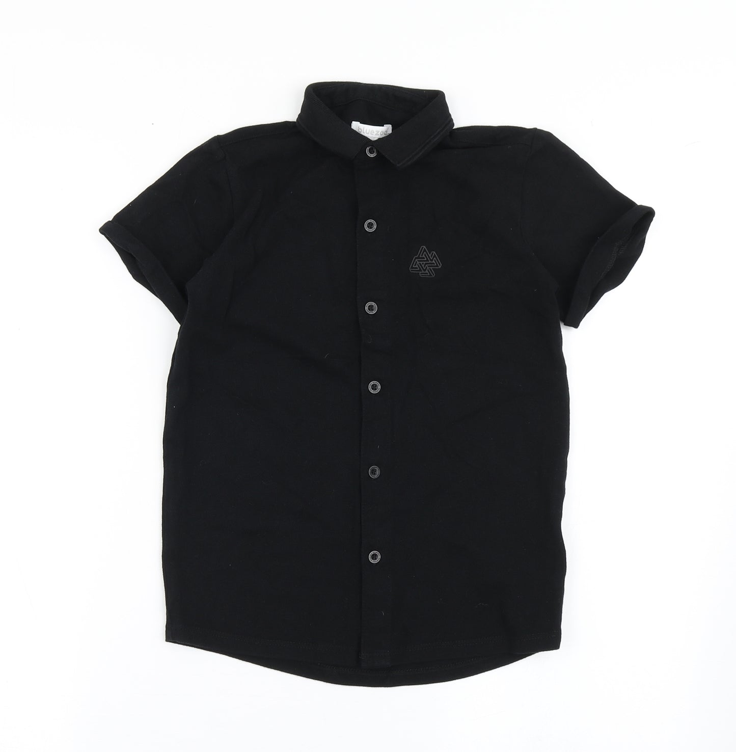 Blue Zoo Boys Black  100% Cotton Basic Polo Size 9-10 Years Collared Button