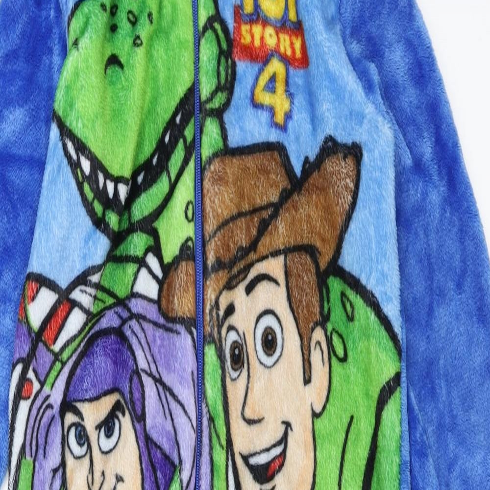 Disney Toy Story Boys Blue Solid 100% Polyester  One Piece Size 9-10 Years  Zip - Toy Story 4