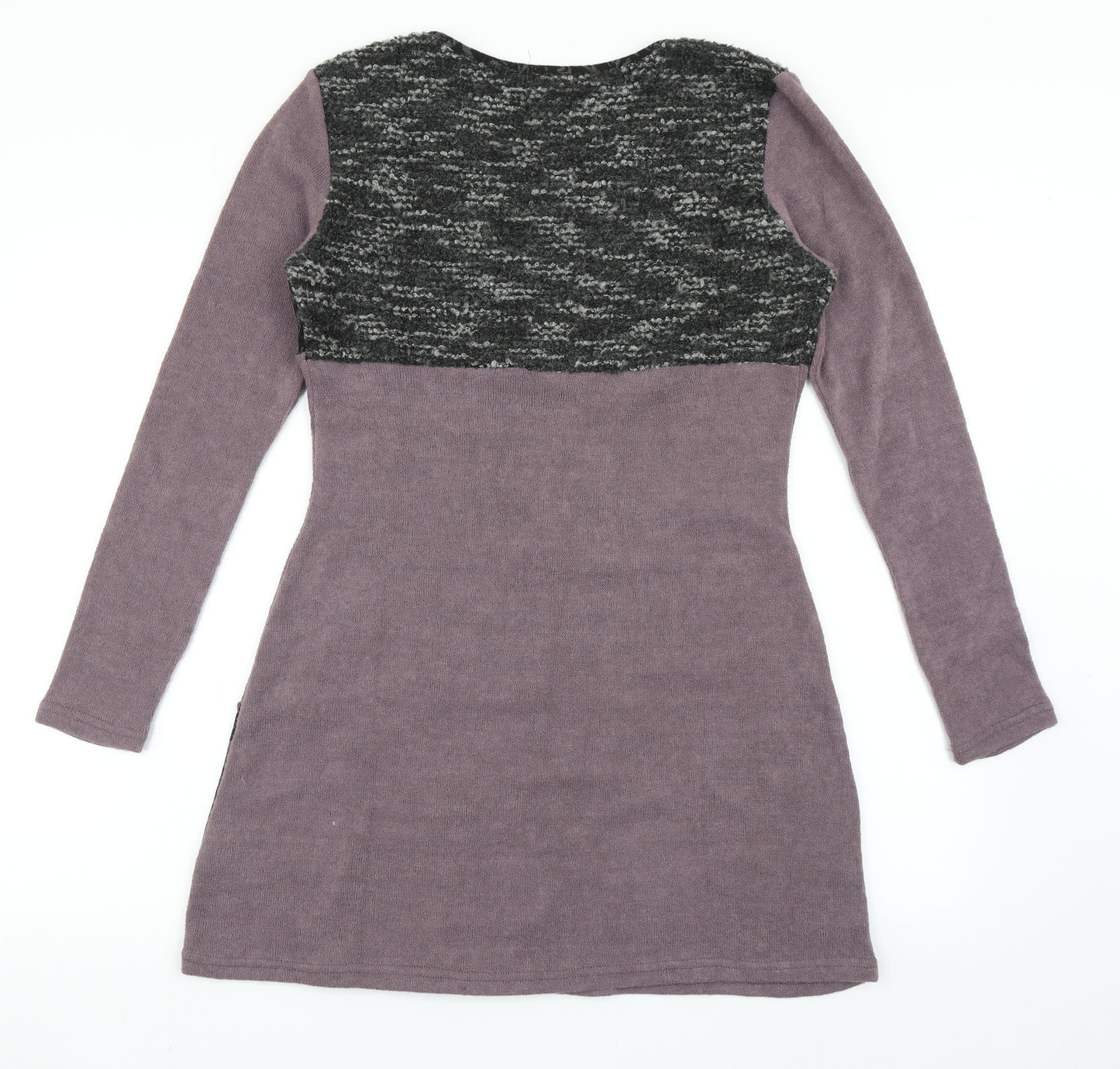 Joe Browns Womens Purple  Acrylic Jumper Dress  Size 12  Scoop Neck Pullover