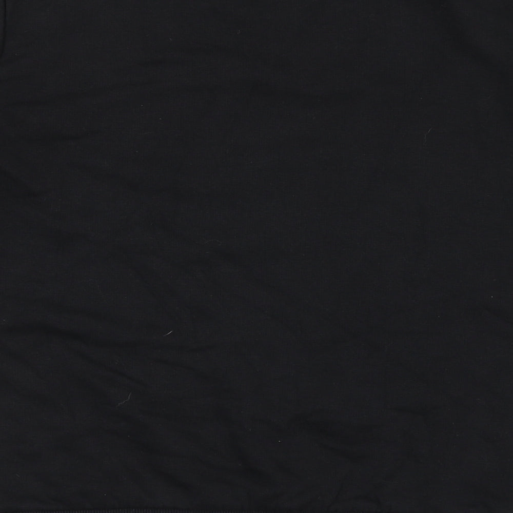 TU Mens Black  Cotton Pullover Sweatshirt Size S