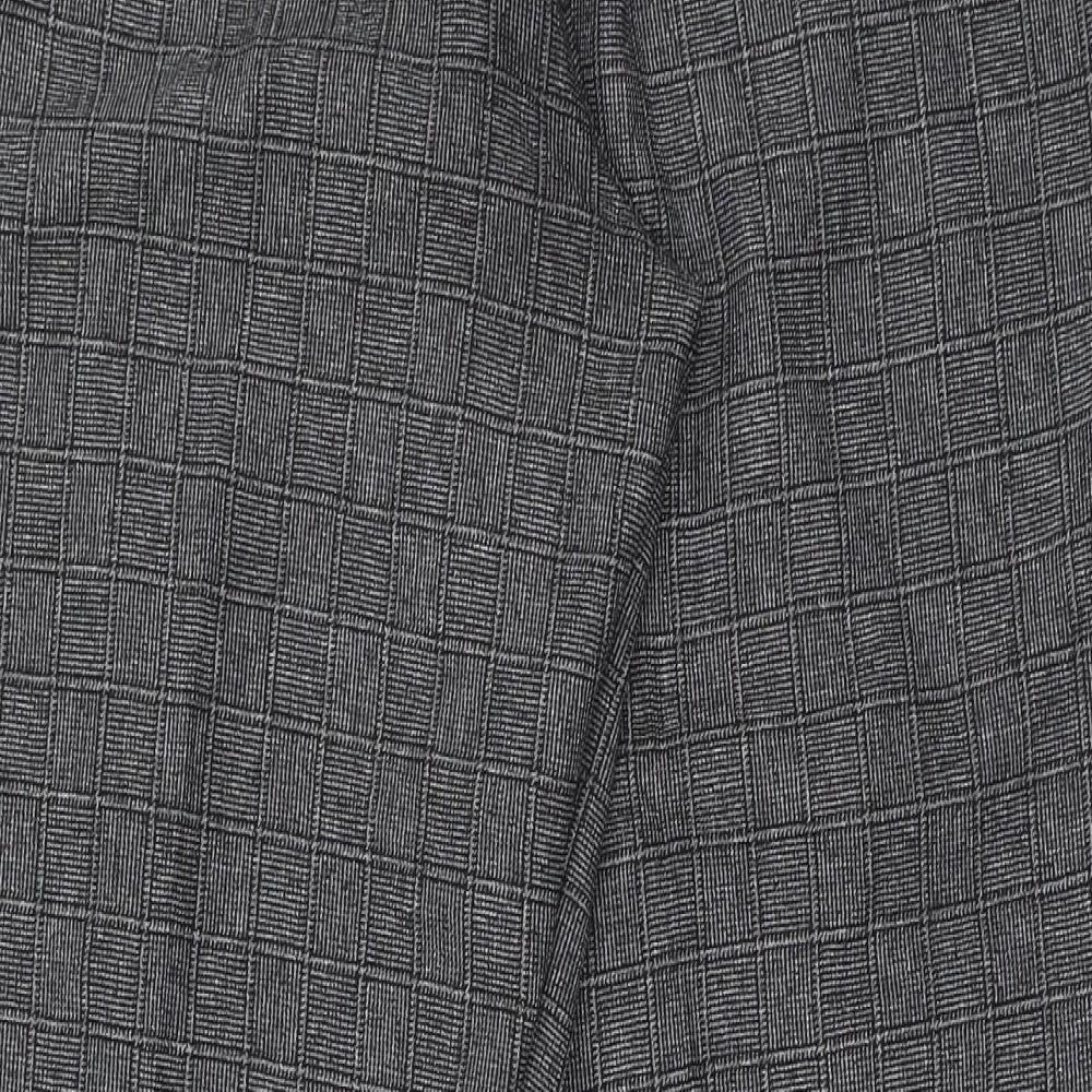 Julipa Womens Grey Check Polyester Trousers  Size 18 L27 in Regular