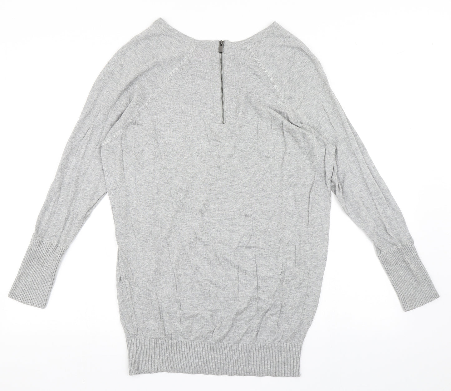 Cape Daisy Womens Grey Round Neck  Cotton Pullover Jumper Size 12