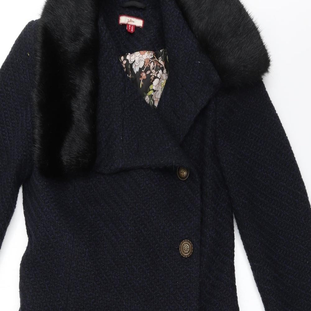 Joe Browns Womens Blue   Overcoat Coat Size 8  Button