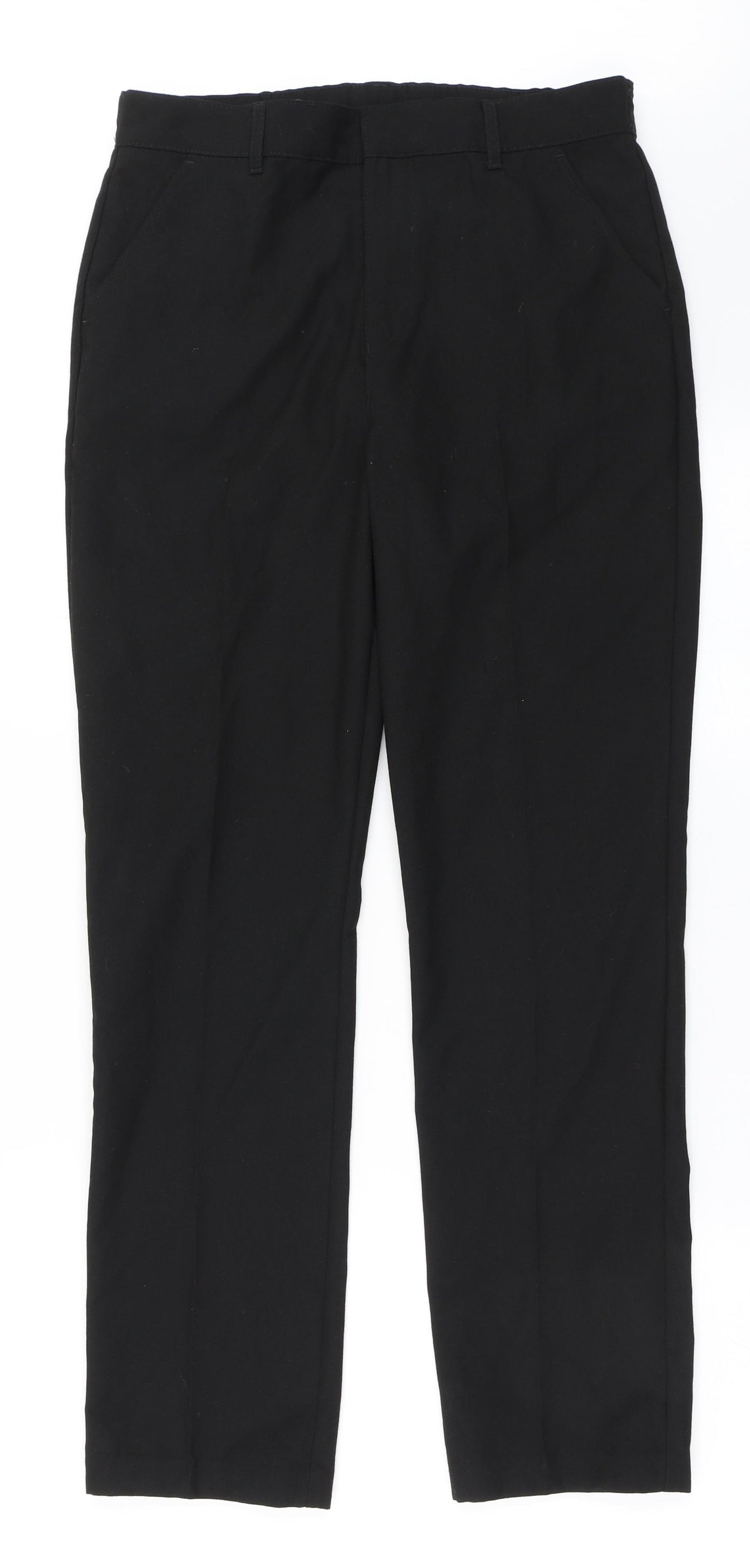 F&F Boys Black  Polyester Dress Pants Trousers Size 15-16 Years  Regular Hook & Eye - School Wear