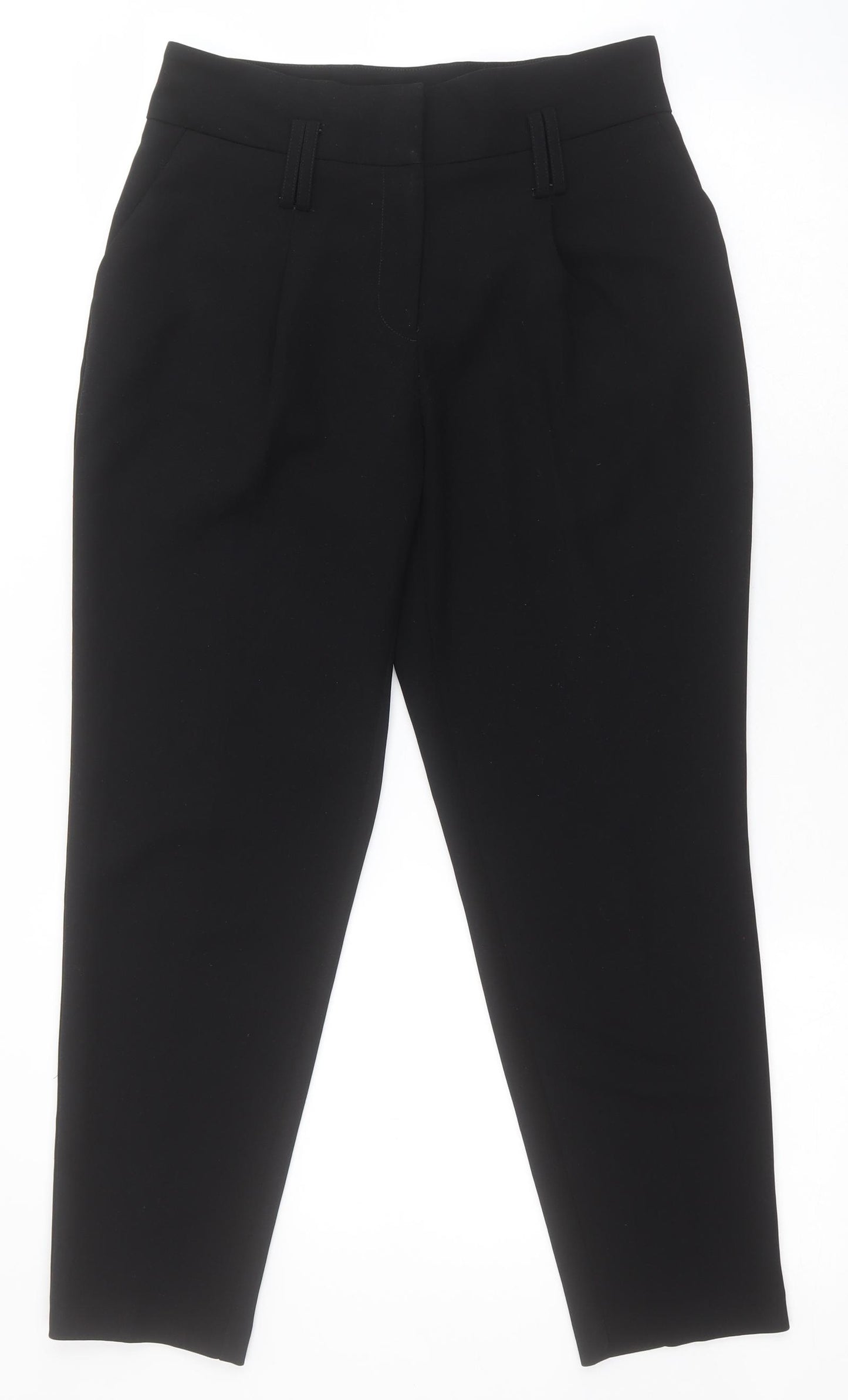 Dorothy Perkins Womens Black  Polyester Dress Pants Trousers Size 8 L26 in Regular Button - Belt loop