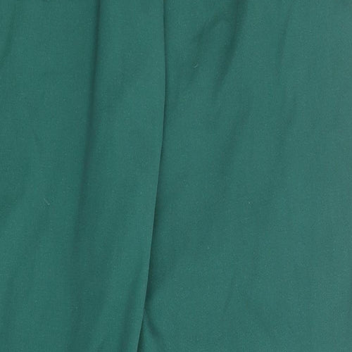 Alexandra Womens Green  Polyester Cargo Trousers Size 14 L31 in Regular Zip - Elastic waistbadn