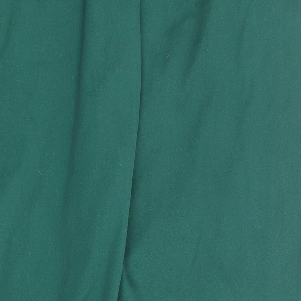 Alexandra Womens Green  Polyester Cargo Trousers Size 14 L31 in Regular Zip - Elastic waistbadn