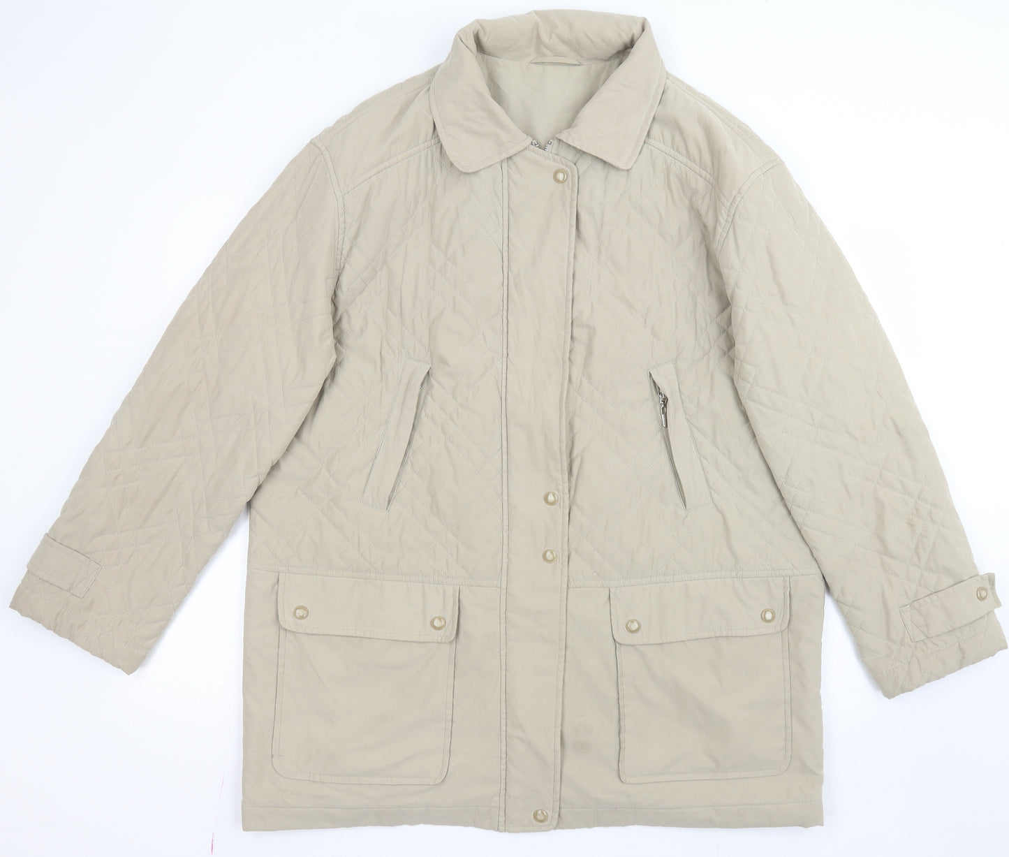 Gerry Weber Womens Green   Quilted Coat Size 12  Zip