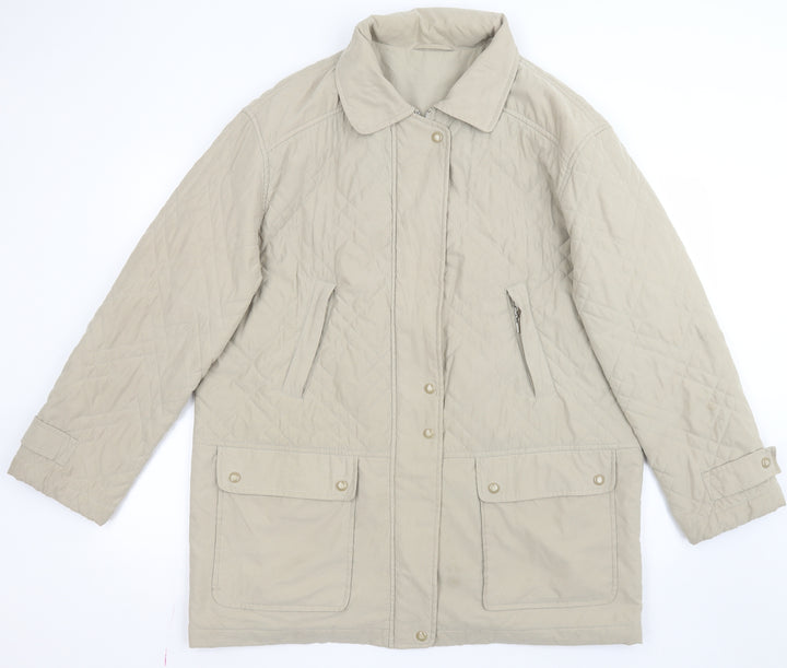 Gerry Weber Womens Green   Quilted Coat Size 12  Zip