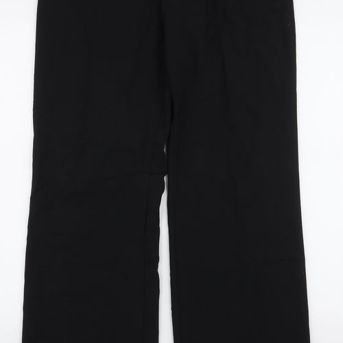 VILA Womens Black  Polyester Trousers  Size L L32 in Regular Zip
