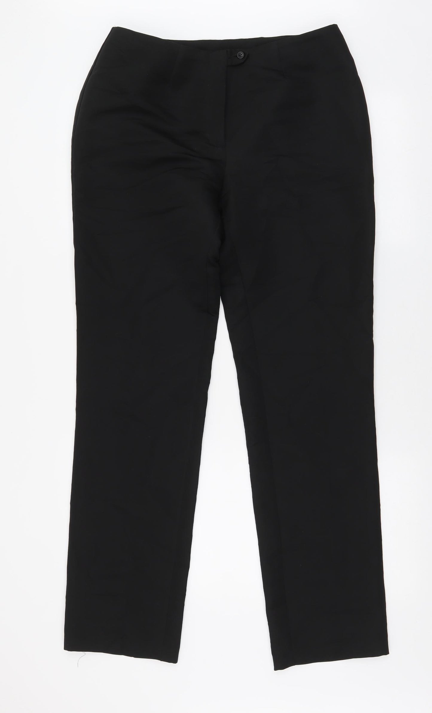 United Colors of Benetton Mens Black  Polyester Trousers  Size S L31 in Regular Zip