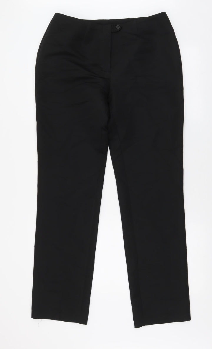 United Colors of Benetton Mens Black  Polyester Trousers  Size S L31 in Regular Zip