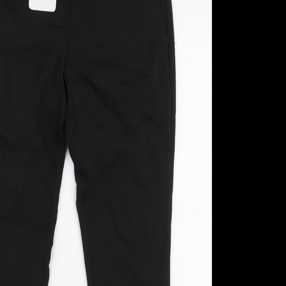 NAF NAF Womens Black  Polyester Dress Pants Trousers Size 14 L28 in Slim Zip