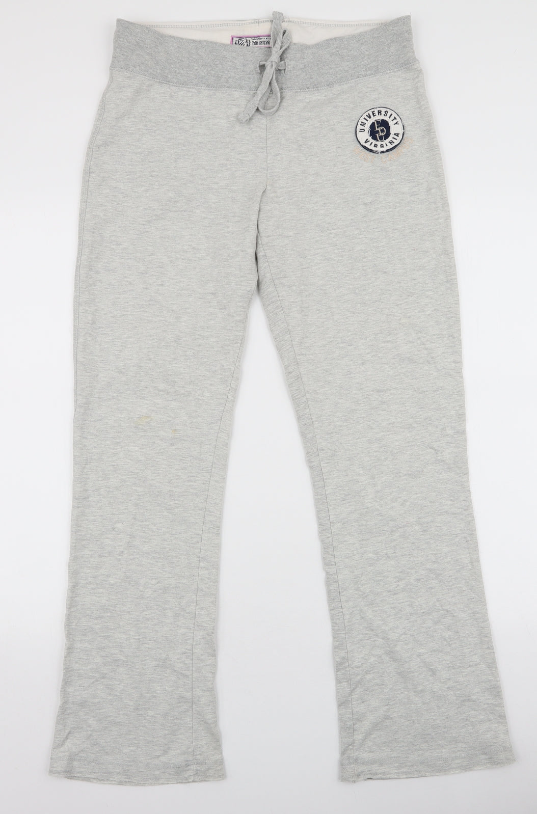 Denim & Co. Womens Grey  Cotton Jogger Trousers Size 12 L30 in Regular Drawstring