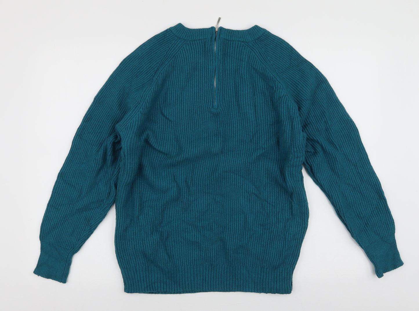 Primark Womens Blue Round Neck  Viscose Pullover Jumper Size XL