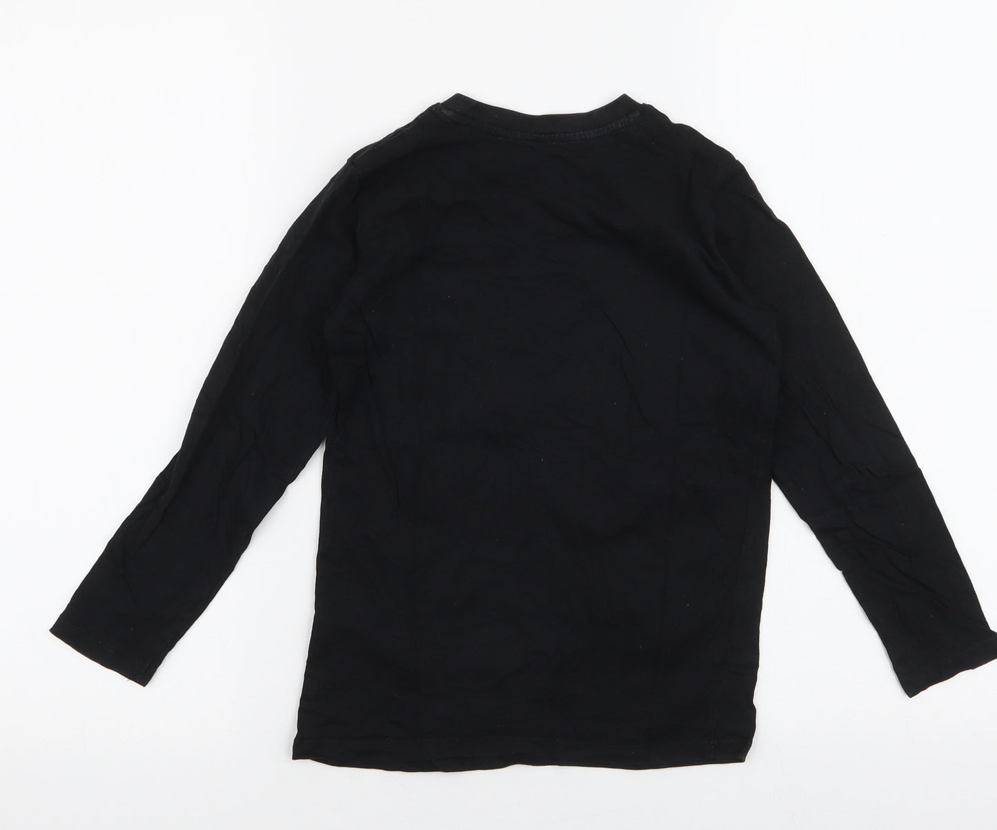 Dunnes Stores Boys Black  100% Cotton Jersey T-Shirt Size 6-7 Years Round Neck Pullover - Skate park