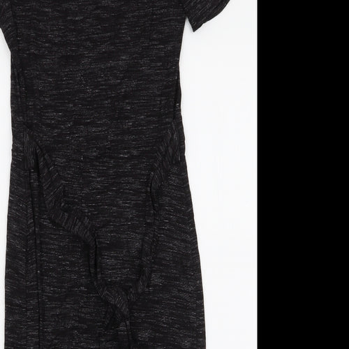 F&F Womens Grey  Viscose T-Shirt Dress  Size 8  Round Neck Pullover