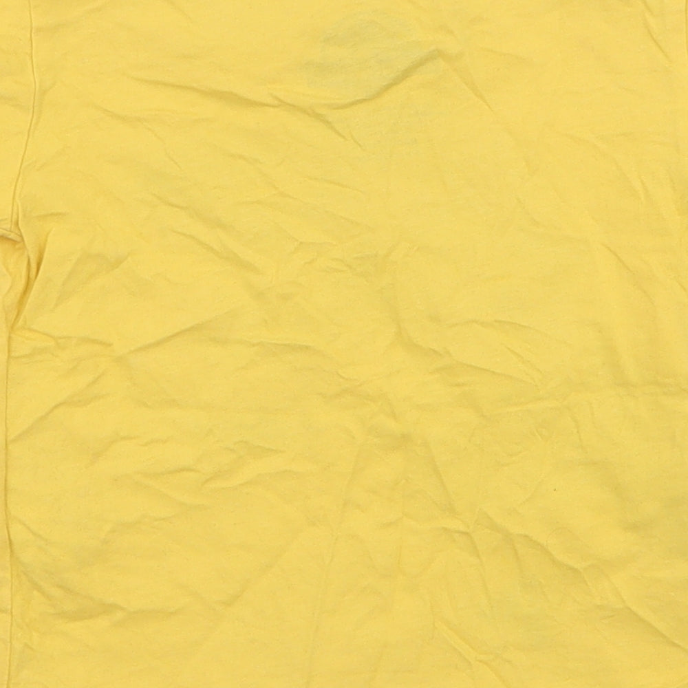 Jurassic World Boys Yellow  100% Cotton Jersey T-Shirt Size 3-4 Years Round Neck Pullover - T-Rex