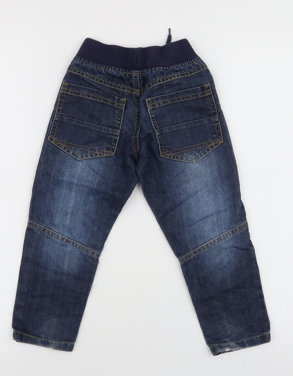 Dunnes Stores Boys Blue  Cotton Skinny Jeans Size 3 Years  Regular Drawstring