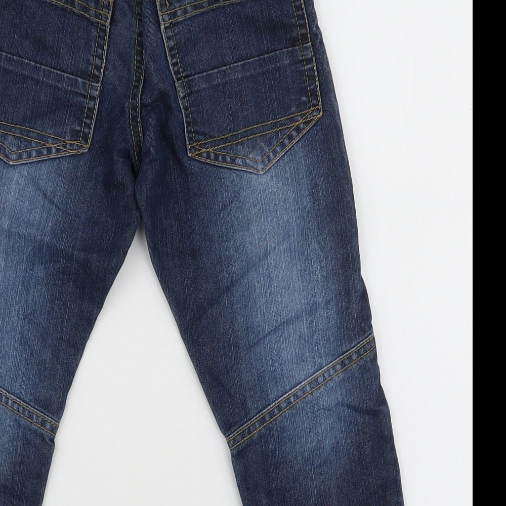 Dunnes Stores Boys Blue  Cotton Skinny Jeans Size 3 Years  Regular Drawstring