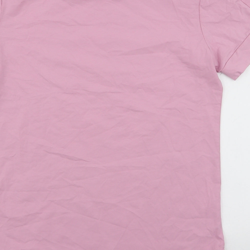 MSCT Womens Pink  Polyester Jersey T-Shirt Size M Round Neck