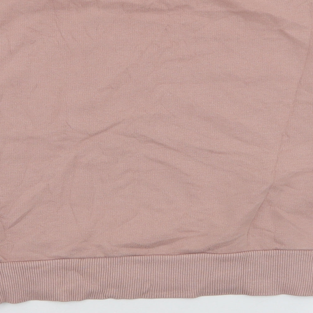 New Look Womens Pink  Cotton Pullover Sweatshirt Size 10  Pullover - Cheri